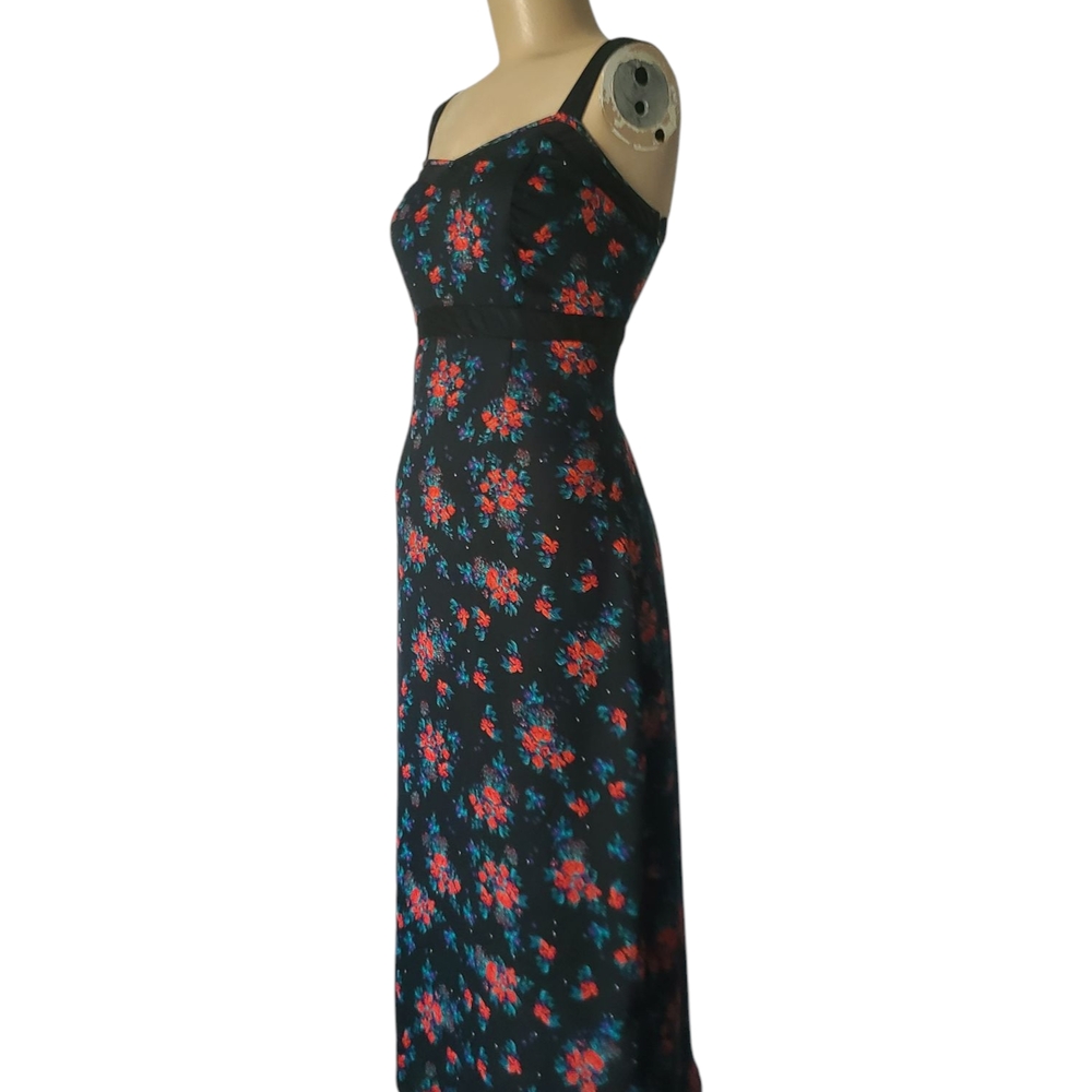 I Heart Ronson Blue Maxi Sundress with Spaghetti Straps